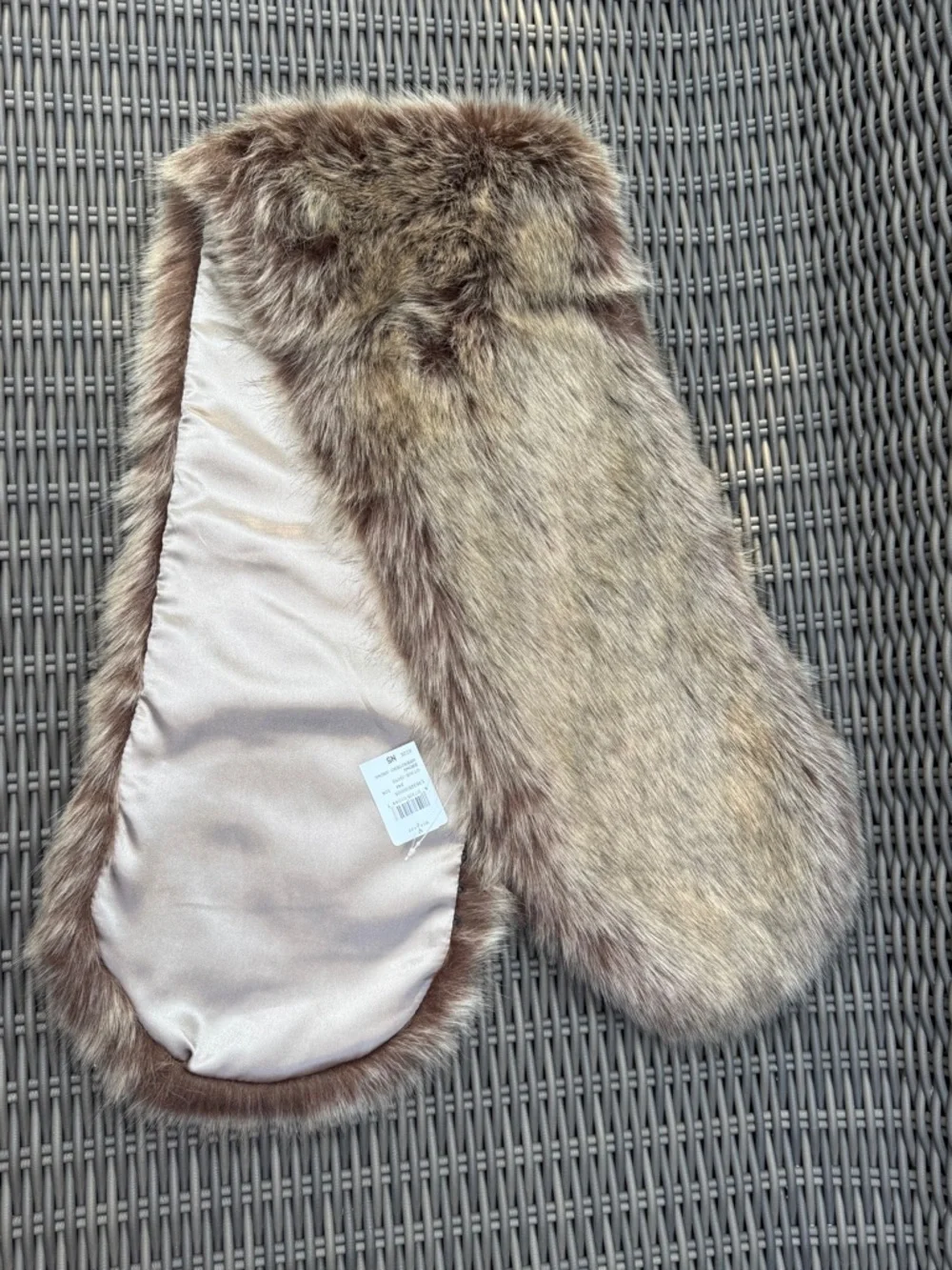 Faux Fur Scarf Collar - Taupe Brown - NWT